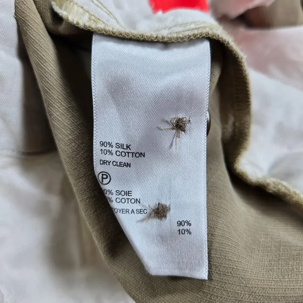 Tommy Bahama Silk Blend Tan Lightweight Pleated Pants Men's Size 38‎